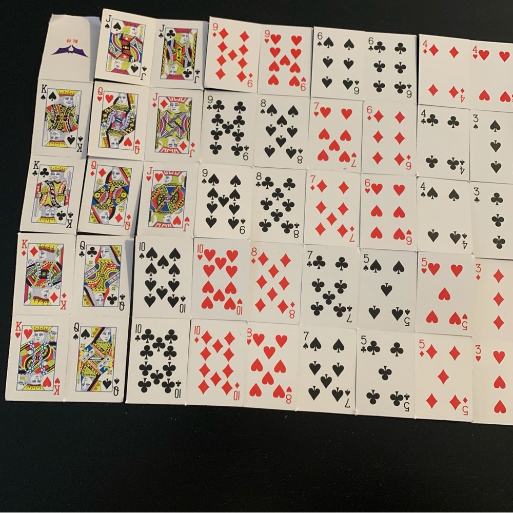 Yellow Mini Playing Cards with Keychain - Picture 3 of 6